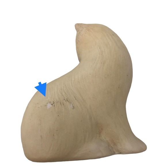 Vintage Artisans White Cat Pottery Figurine 3-1/2" H 1989 Blue Eyes - Picture 3 of 8